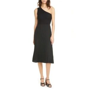 Ted Baker | Dresses | Ted Baker One Shoulder Satin Dark Green Dress |  Poshmark